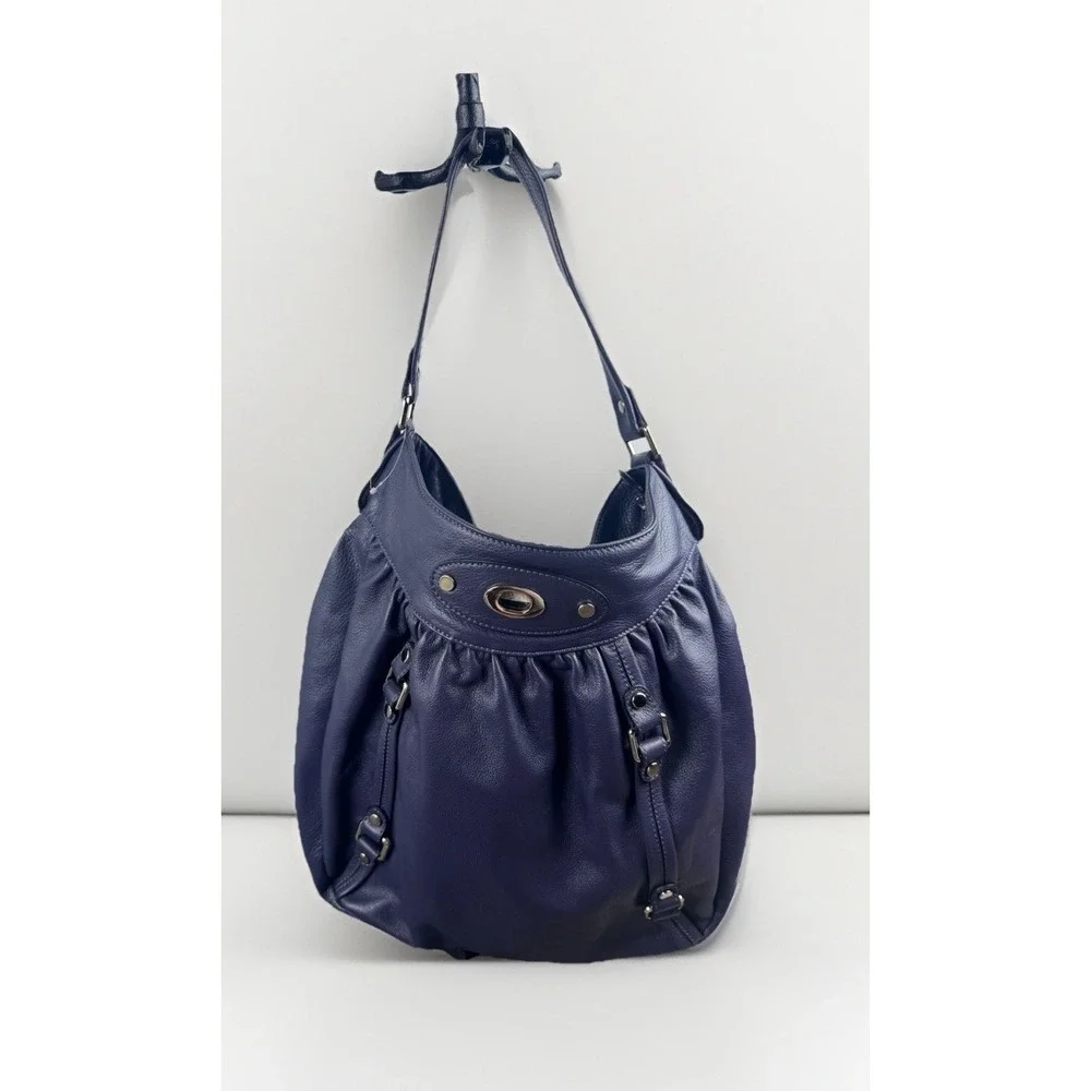 Karla Hanson Purple Hobo Shoulder Bag Vegan Leather Slouch Purse‎ Handbag